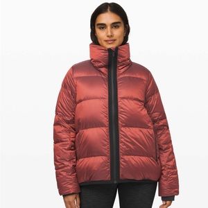Lululemon cloudscape jacket, size 4, sunset orange